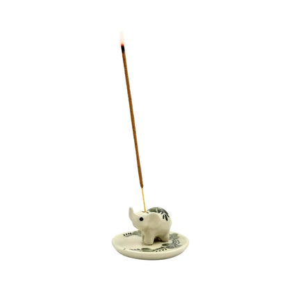 Floral Elephant Ceramic Incense Burner - Assorted