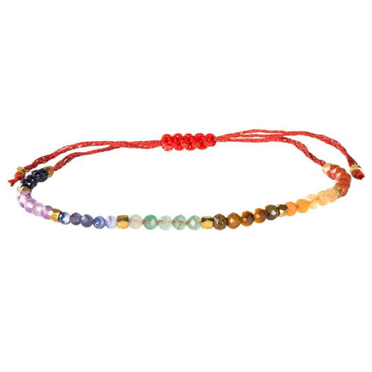 7 Chakra 2mm Adjustable Bracelet