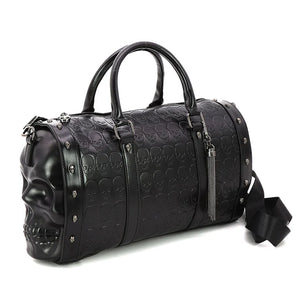 Embossed 3D Molded Skull Duffle Bag