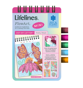 Lifelines™ FlowArt: Dot-By-Letter Pretty Petals Mini Coloring Pad