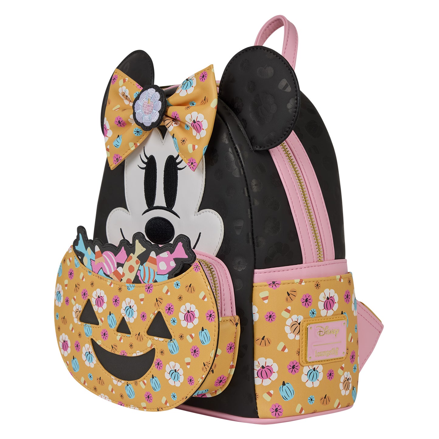 Loungefly Minnie Mouse Cosplay Floral Pumpkin Glow Mini Backpack