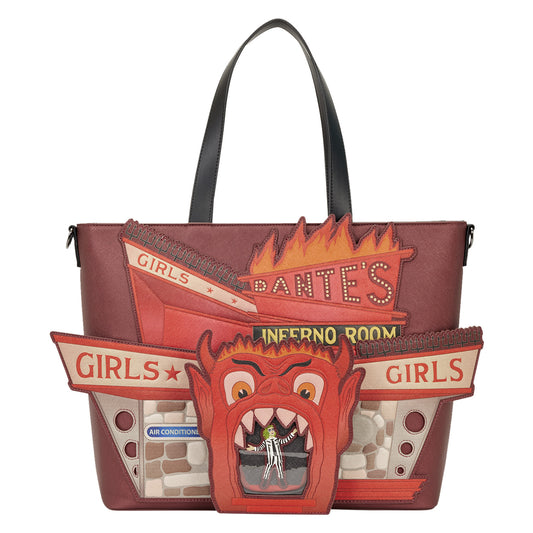 Loungefly Beetlejuice Dante's Inferno Room Tote Crossbody Bag with Coin Bag