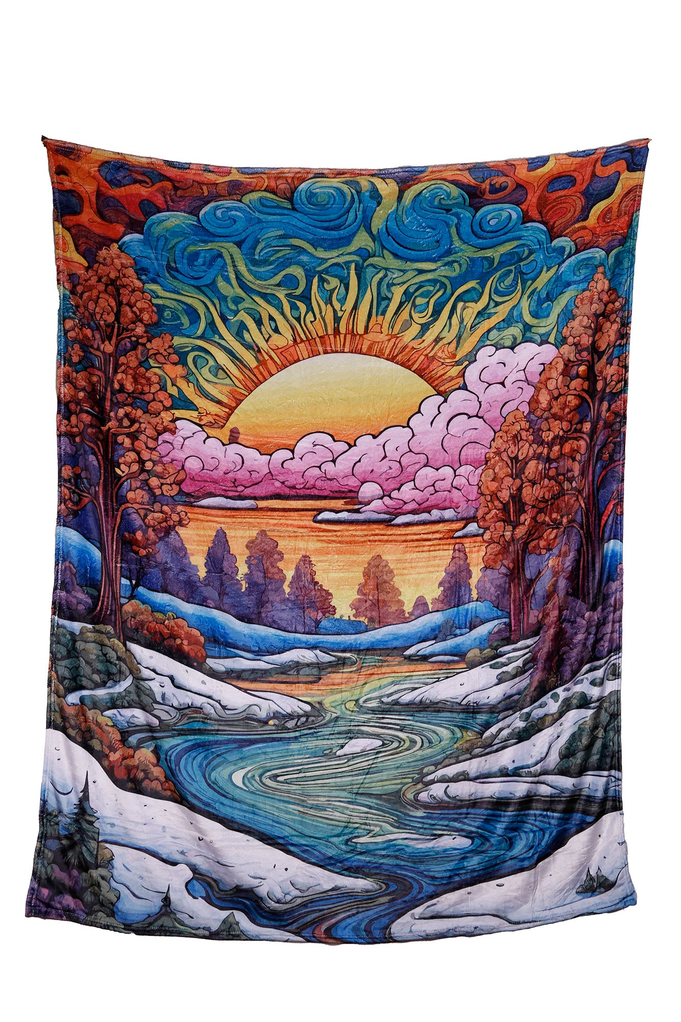 Snowy River Fleece Throw Blanket 50"x60"