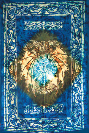 Celtic Dragon 3-Tone Tie Dye Tapestry