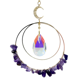 Crystal Chip Suncatcher - Amethyst