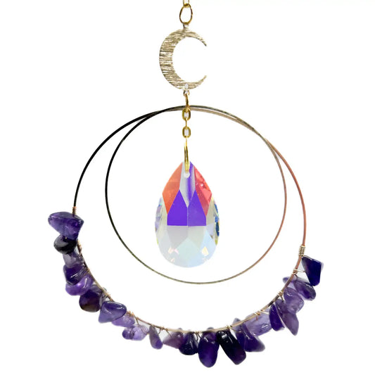 Crystal Chip Suncatcher - Amethyst