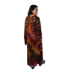Grateful Dead Bolt Tie Dyed Donna Jean Duster in Sunset