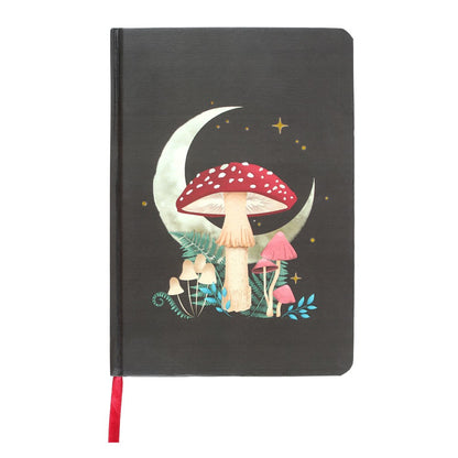 Celestial Mushroom & Crescent Moon Hardcover Journal