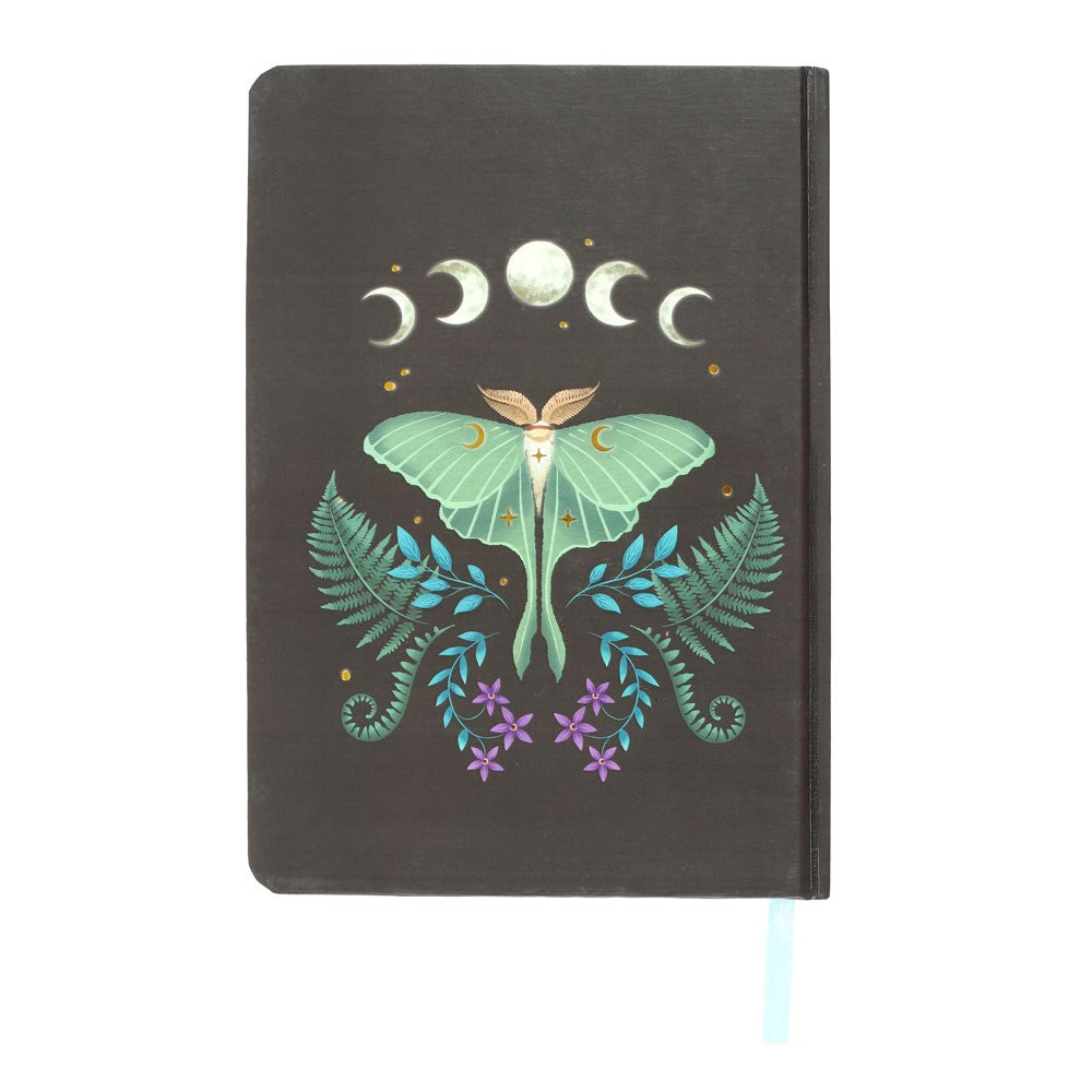 Luna Moth & Moon Phases Hardcover Journal