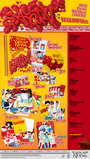 Pre-Order: Nexz - 4th Mini Album Saucin' [Yellow Ver.] [Limited Edition]
