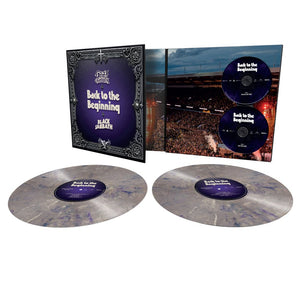 Pre-Order: Ozzy Osbourne & Black Sabbath - Back to the Beginning [Indie Exclusive Silver & Purple Metallic Splatter 2 LP/Blu-ray/4K UHD]