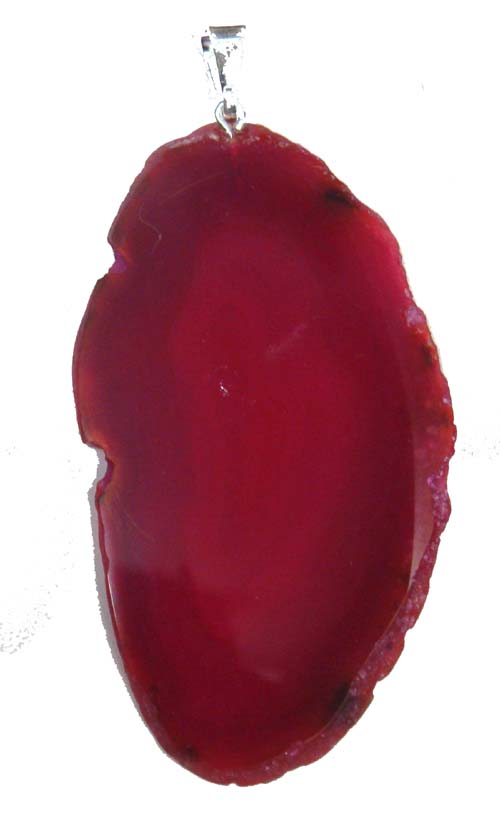 Dyed Agate Slice Necklace