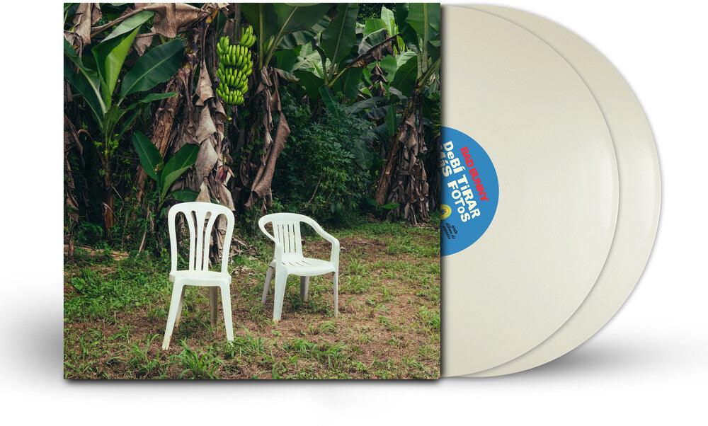 the album cover for Bad Bunny - DEBI TIRAR MAS FOTOS [Opaque White 2LP]