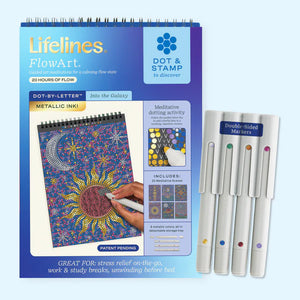 Lifelines™ FlowArt: Dot-By-Letter Into the Galaxy Coloring Pad
