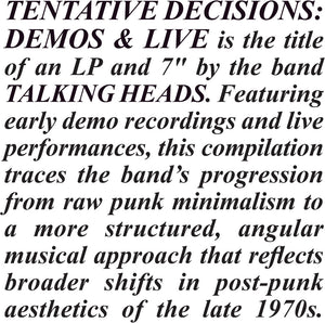 Talking Heads - Tentative Decisions: Demos & Live [LP]