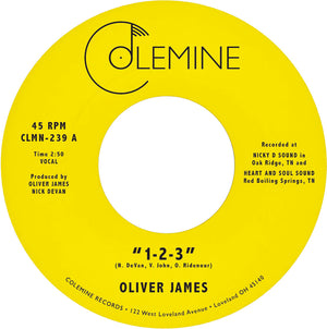 Oliver James - 1-2-3 / Nothing Is Forever [7" Vinyl]