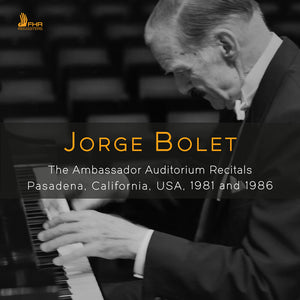 Jorge Bolet - Jorge Bolet - Ambassador Auditorium Recitals [CD]