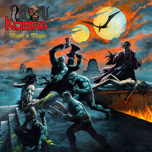 the album cover for Iron Kobra - Might & Magic