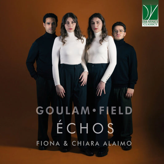 the album cover for Fiona & Chiara Alaimo (piano) Alaimo - Goulam, Field: Echos