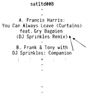 Dj Sprinkles / Frank & Tony / Francis Harris - You Can Always Leave / Companion (Ep) [12" Vinyl]
