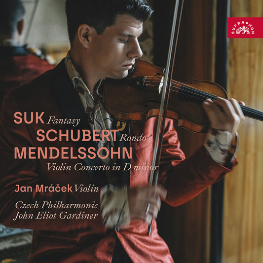 the album cover for Jan Mracek - Suk: Fantasy; Schubert: Rondo; Mendelssohn: Vn Con