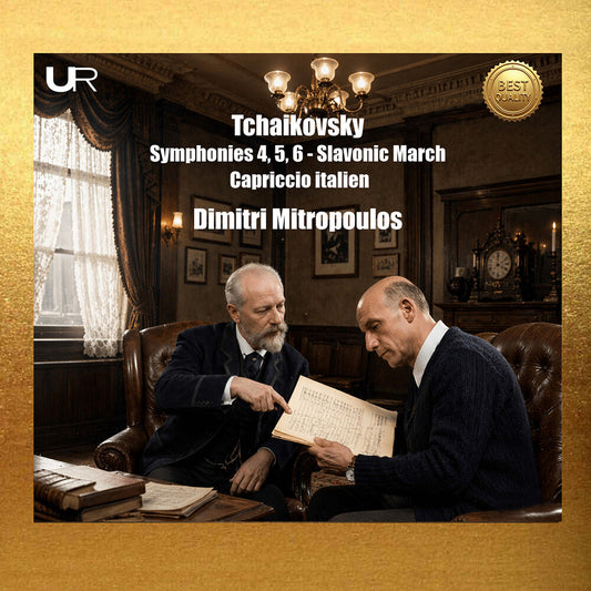 the album cover for Dimitri Mitropoulos - Mitropoulos Conducts Tchaikovsky