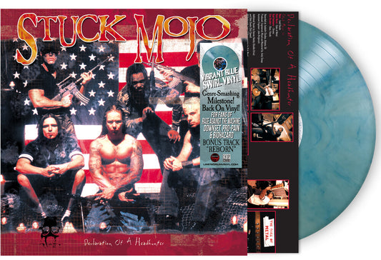 the album cover for Stuck Mojo - Declaration Of A Headhunter [Indie Exclusive] (Blue) [Colored Vinyl]