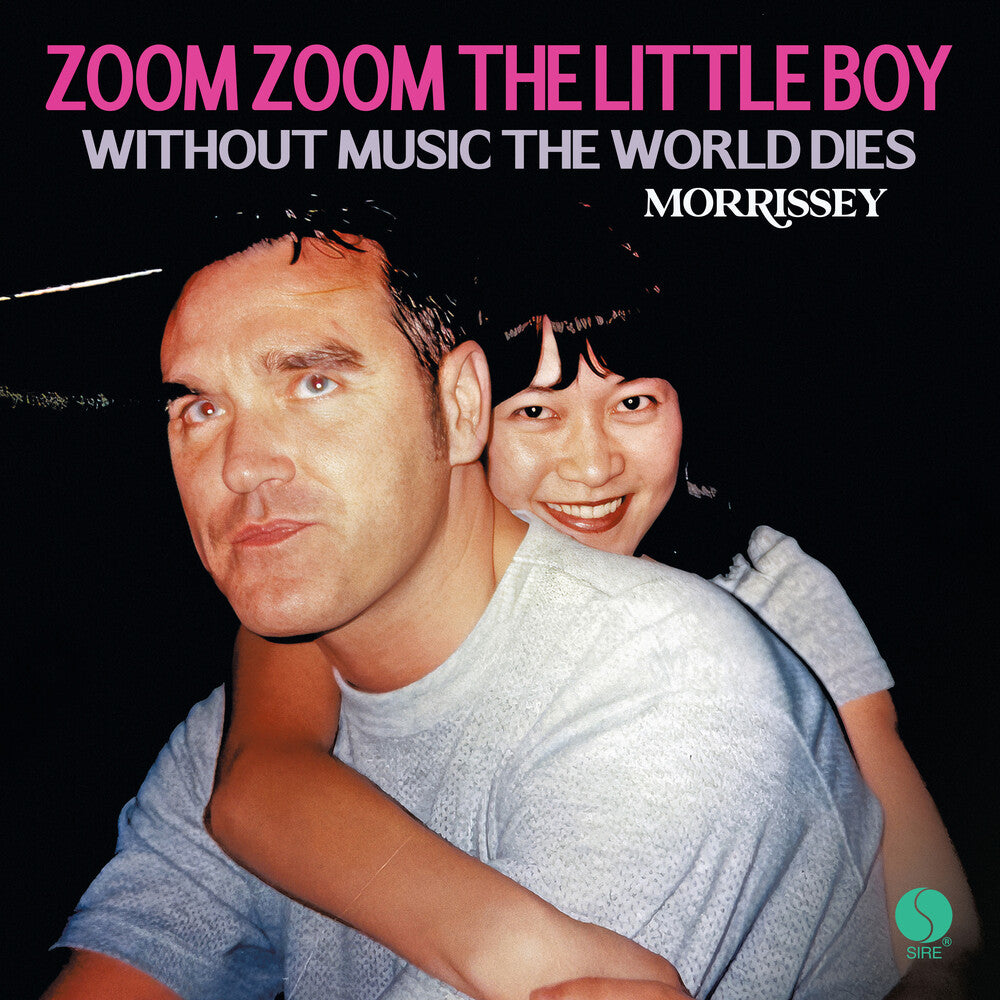 the album cover for Morrissey - Zoom Zoom The Little Boy / Without Music The World Dies