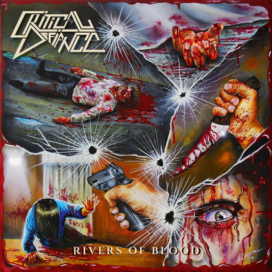 the album cover for Critical Defiance - Rivers Of Blood