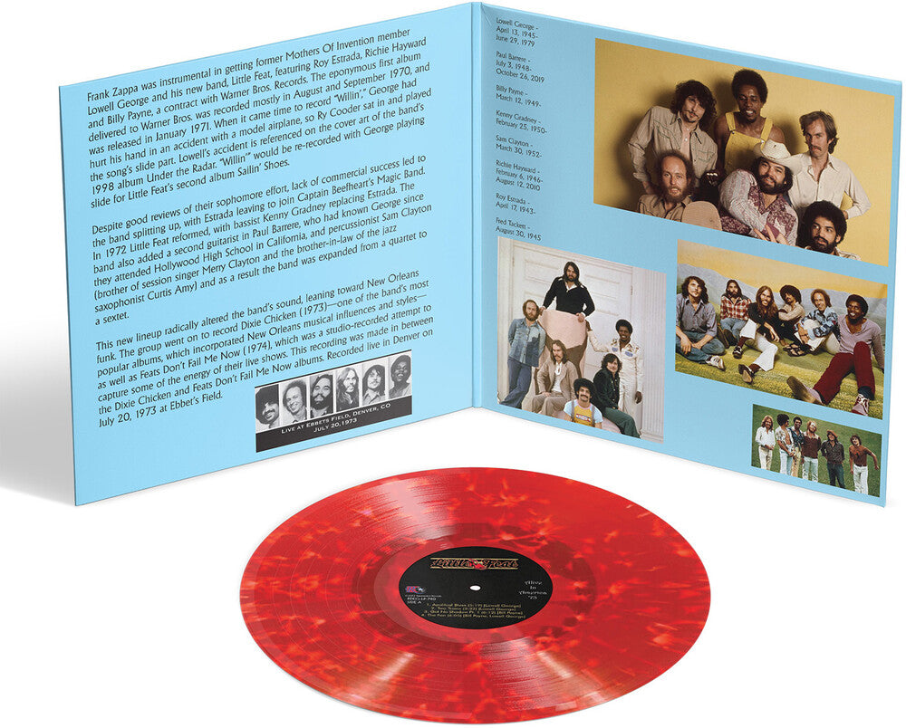 the album cover for Little Feat - Alive In America '73 - Red [Colored Vinyl] (Gate) [180 Gram]