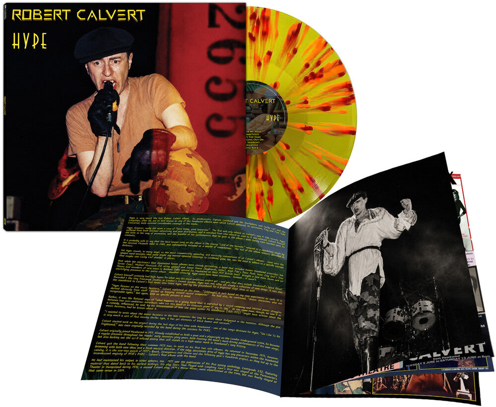the album cover for Robert Calvert - Hype [Orange Red Yellow Splatter]