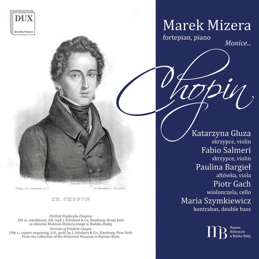 the album cover for Marek Mizera - Chopin Monice