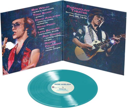 the album cover for Bob Welch - Live In Seattle 1978 (Blue) [Colored Vinyl] (Gate) [180 Gram]