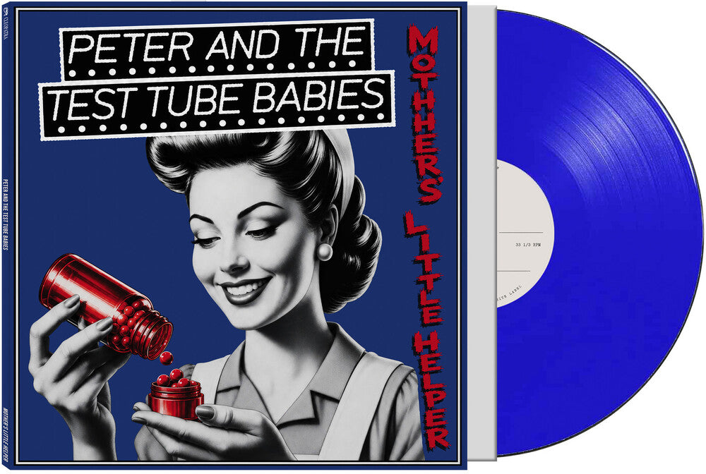 the album cover for Peter & Test Tube Babies - Mother's Little Helper (Blue) [Colored Vinyl] [Limited Edition]