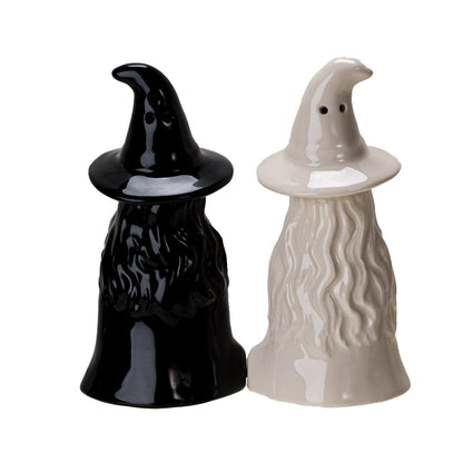 White Witch Black Witch Salt and Pepper Shaker Set
