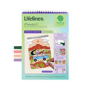 Lifelines™ FlowArt: Trace-By-Grove Desert Dreams Coloring Pad