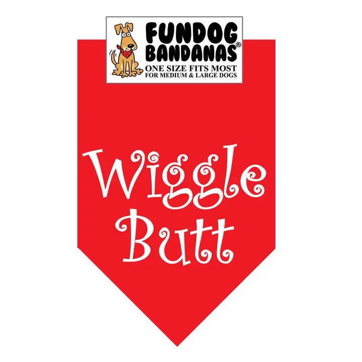 FunDog Bandanas Wiggle Butt Dog Bandana - Assorted Colors