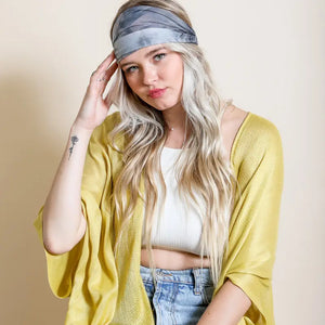 Charcoal Smoke Tie Dye Headwrap