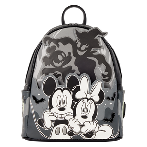 Loungefly Mickey & Minnie Ghost Light-Up Glow Mini Backpack