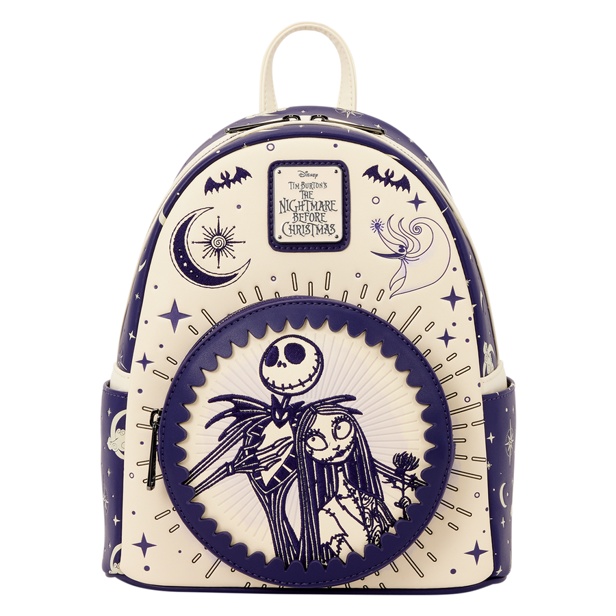 Loungefly Nightmare Before Christmas Jack and Sally Night Sky Mini Backpack