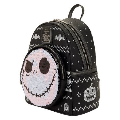Loungefly The Nightmare Before Christmas Jack Skellington Reversible Sequins Mini Backpack