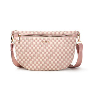 Kedzie Terrace Woven Crossbody in Pink