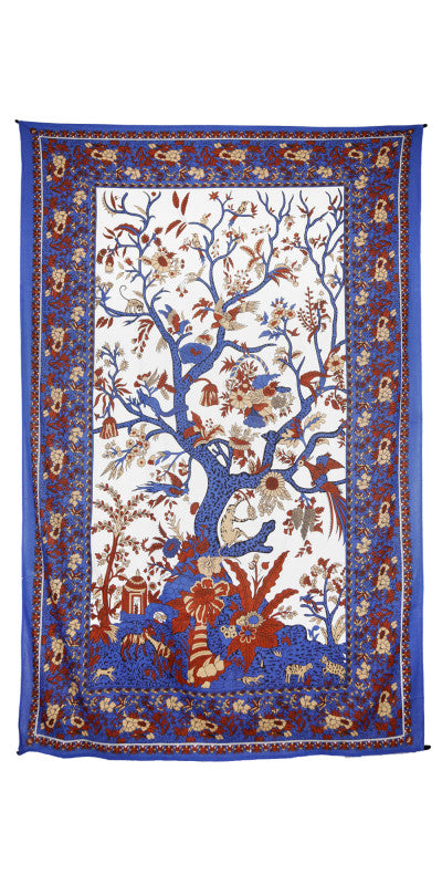 Zest For Life Tree of Life Tapestry - Blue