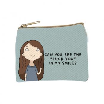 Can you see the FU in my smile? Coin Purse