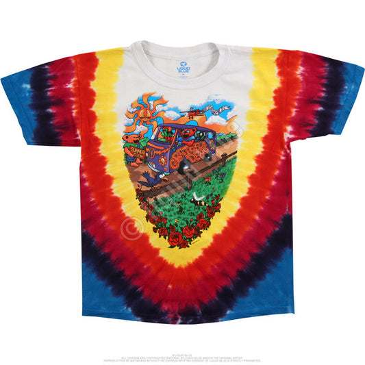 Grateful Dead Kids Summer Tour Bus Tie Dye T-Shirt