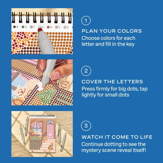 Lifelines™ FlowArt: Dot-By-Letter Strolling Through Fall Coloring Pad