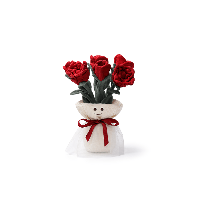 McHugs Romantic Rose Bouquet Stuffed Plushie