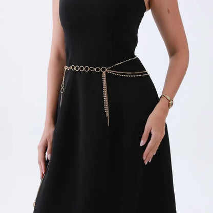 Triple-Layer Gold Chain Belt