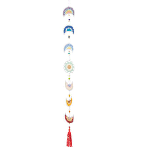 Crochet Moon Phase Chakra Wall Garland