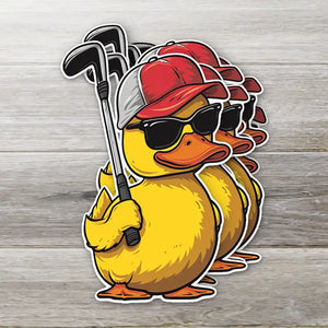 Golf Duck Sticker - 2"